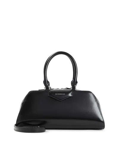 Givenchy Women Antigona East West Small Leather Shoulder Bag In Black