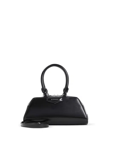Givenchy Women Antigona East West Small Leather Shoulder Bag In Black