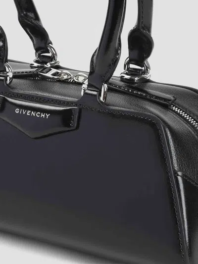 Givenchy Women Antigona East West Small Leather Shoulder Bag In Black