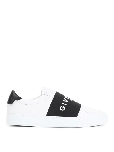Givenchy Sneaker Urban Street In Pelle Con Fascia Elasticizzata In White