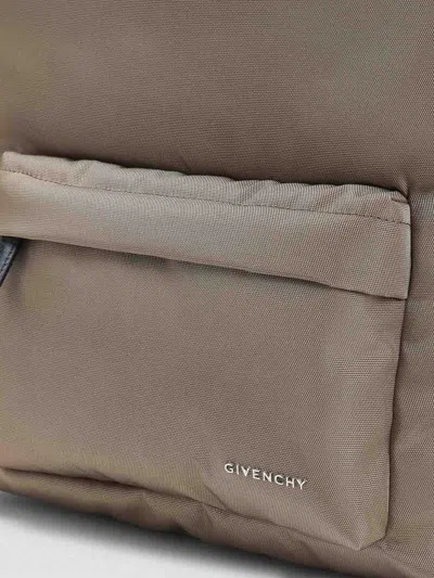 Givenchy Canvas And Leather Backpack With Logo Detail In Brown