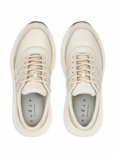 Hogan White Sneakers With Sculpted Sole In White