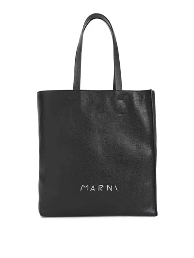 Marni Museo Soft New Large Shoulder Bag In Black