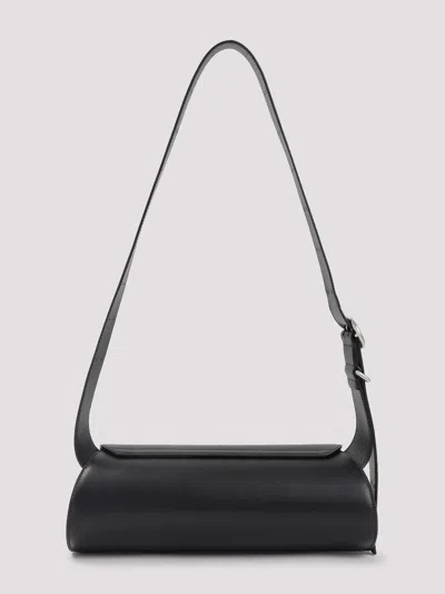 Jil Sander Sm Cannolo Shoulder Bag In Black