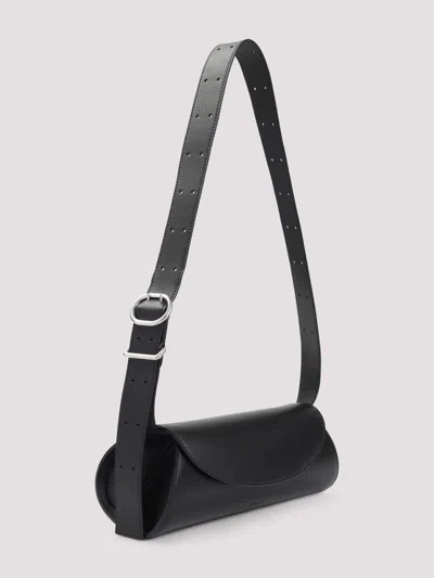 Jil Sander Sm Cannolo Shoulder Bag In Black