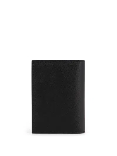 Kiton Leather Passport Holder In Black