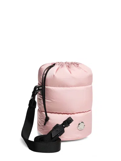Moncler Caradoc Nylon Bucket Bag In Nude