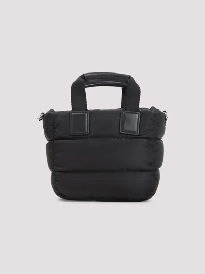 Moncler Micro Shoulder Bag With Quilted Design And Removable Strap In Black