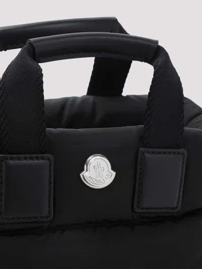 Moncler Micro Shoulder Bag With Quilted Design And Removable Strap In Black