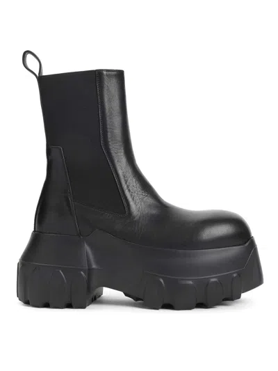 Rick Owens Beatle Mega Tractor Platform Boots In Black