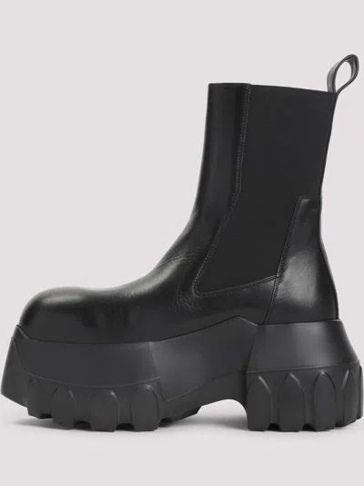 Rick Owens Beatle Mega Tractor Boots In Black