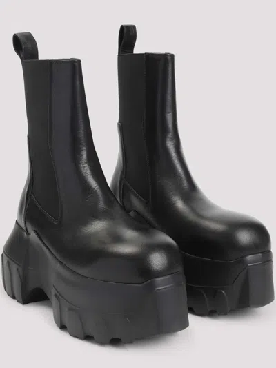 Rick Owens Beatle Mega Tractor Boots In Black