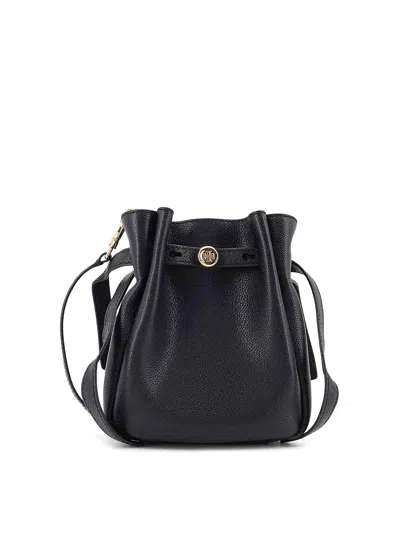 Tory Burch Romy Leather Crossbody Bag In Black