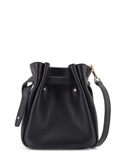 Tory Burch Romy Leather Crossbody Bag In Black