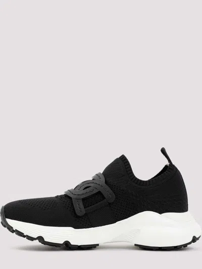 Tod's Womens Tods Sport Run 54c Calzino Logo-embellished Mesh-knit Low-top Trainers In Black