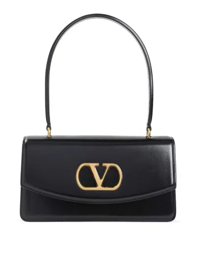 Valentino Vain Bag With Handle In Leather In Black