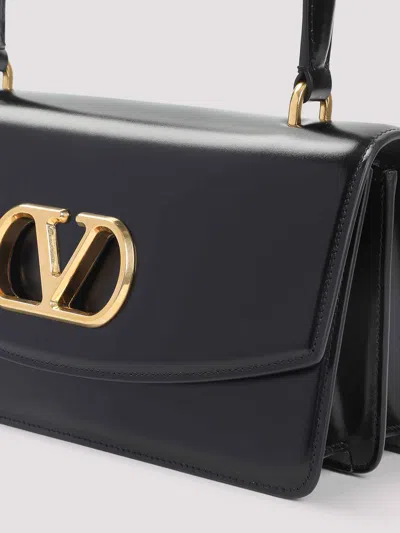 Valentino Vain Bag With Handle In Leather In Black
