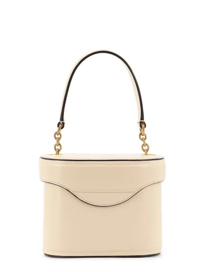 Valentino Vanity Leather Shoulder Bag In Neutral