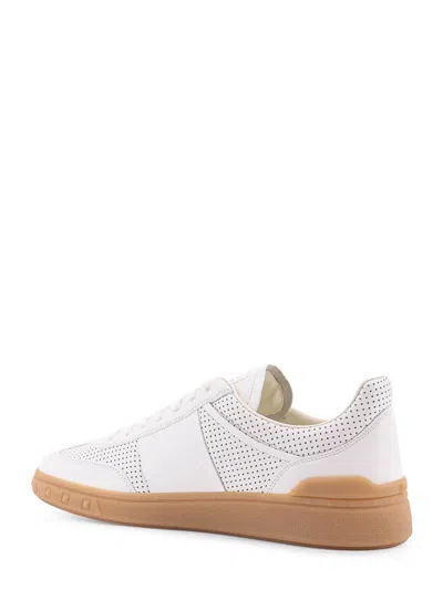 Valentino Garavani Nappa Leather Upvillage Round Toe Sneakers In White