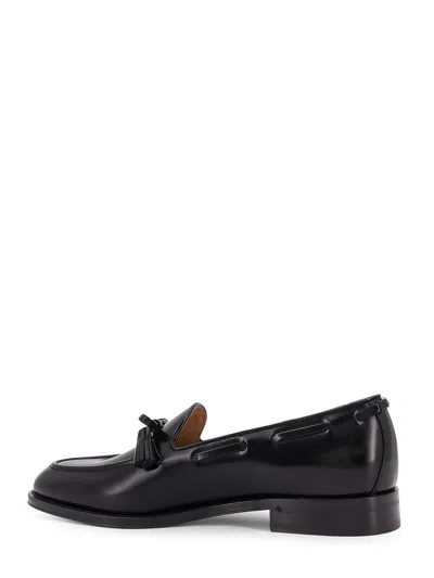 Valentino Bowshire Loafers In Black Glossy Calfskin In Black