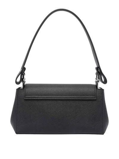 Vivienne Westwood Medium Black Smooth Shoulder Bag Hazel In Black