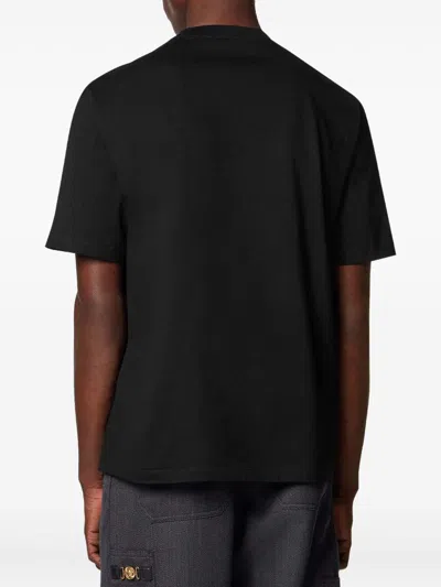 Versace T-shirt With Logo In Black