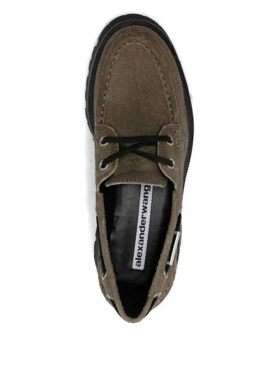 Alexander Wang Brown Platform Loafers In Brown