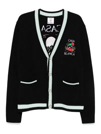 Casablanca Men's Casa Mountain Cardigan In Black