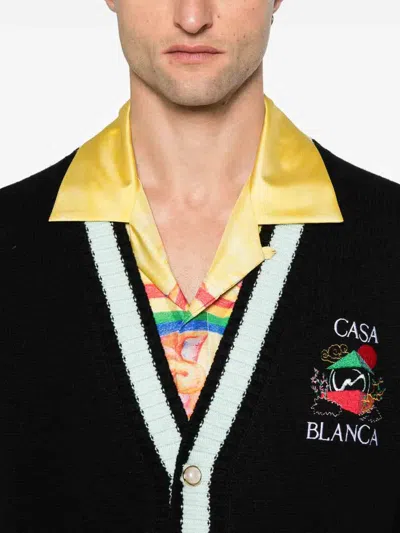 Casablanca Men's Casa Mountain Cardigan In Black