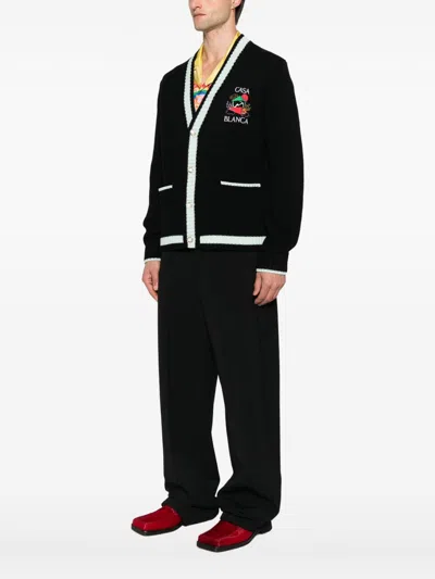 Casablanca Men's Casa Mountain Cardigan In Black