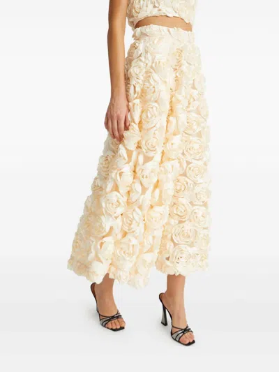 Rotate Birger Christensen Rotate Skirt With Roses In Neutral