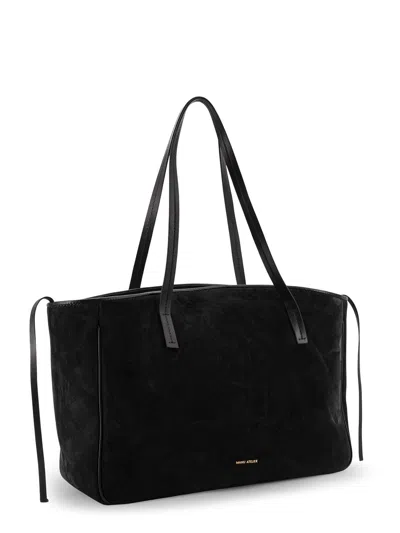Manu Atelier Shoulder Bag Xl Du Jour In Suede In Black