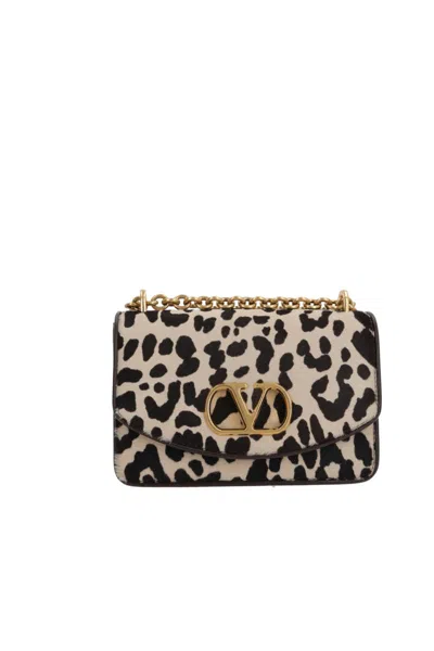 Valentino Vain Leopard-print Calf Hair Shoulder Bag In Multi