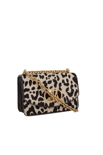 Valentino Vain Leopard-print Calf Hair Shoulder Bag In Multi