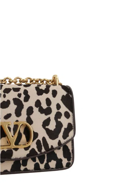 Valentino Vain Leopard-print Calf Hair Shoulder Bag In Multi