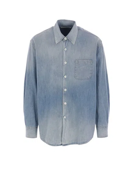 Our Legacy Long Sleeve Button-down Shirt Featuring Pocket In Multi