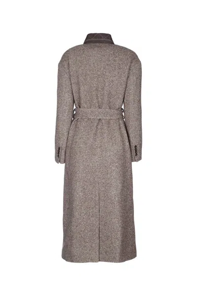 Brunello Cucinelli Overcoat In Brown