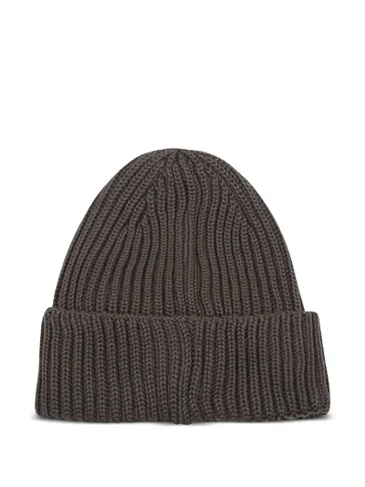 C.p. Company Accessories Knit Cap In Extrafine Merino Wool In Gray
