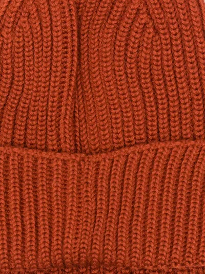 C.p. Company Accessories Knit Cap In Extrafine Merino Wool In Orange