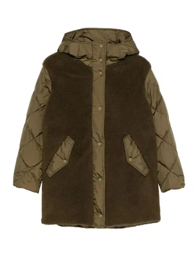 Herno Hooded Long Length Two-tone Jacket In Multi