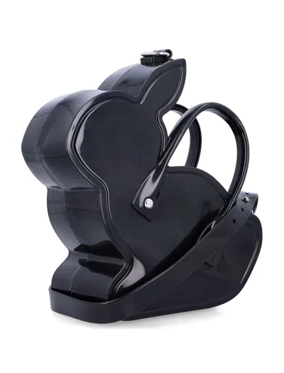 Comme Des Garçons Black Melissa Bunny-shaped Handbag In Black