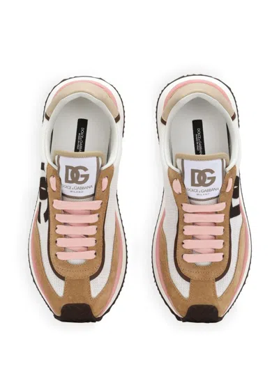 Dolce & Gabbana White Calf Leather Sneakers. Brown Calf Leather Sneakers In Brown