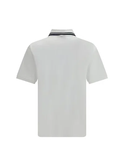 Gucci Men Logo Print Polo Shirt In White