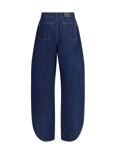7 For All Mankind Womens Blue Petal Tulip Barrel-leg Denim Jeans In Blue