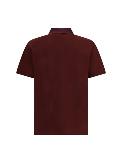 Alexander Mcqueen Men Polo Shirt With Logo On The Collar In Red