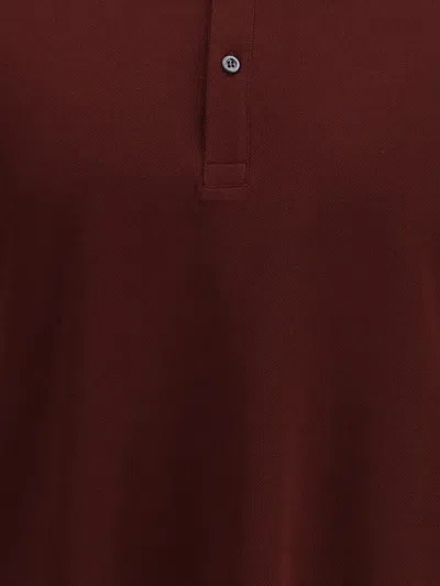 Alexander Mcqueen Men Polo Shirt With Logo On The Collar In Red