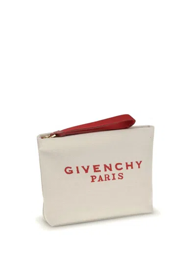 Givenchy Logo-print Clutch Bag In White