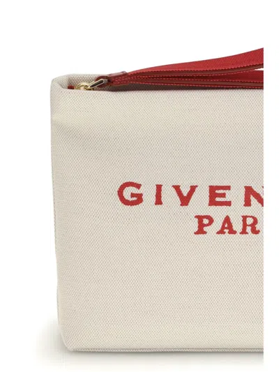Givenchy Logo-print Clutch Bag In White