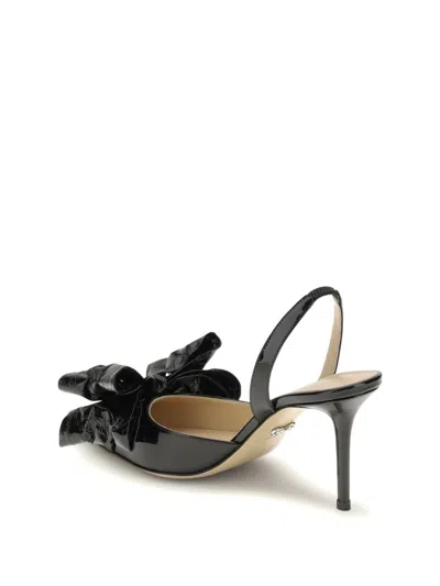 Mach&mach 85mm Bow-embellished Slingback Pumps In Black