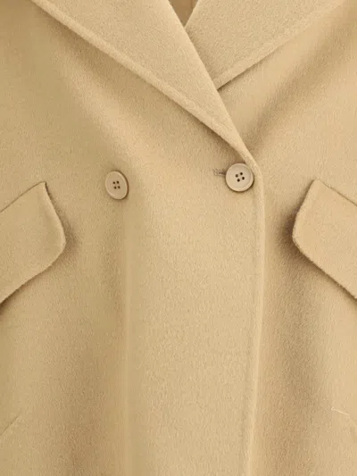 P.a.r.o.s.h P. A.r. O.s. H. Double-breasted Beige Coat In Multi